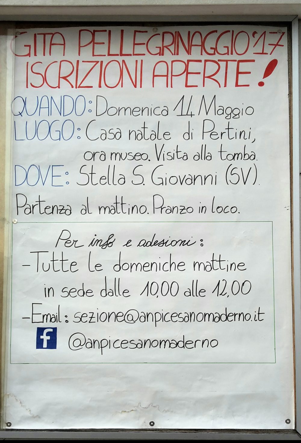 Manifesto Gita Pellegrinaggio 2017
